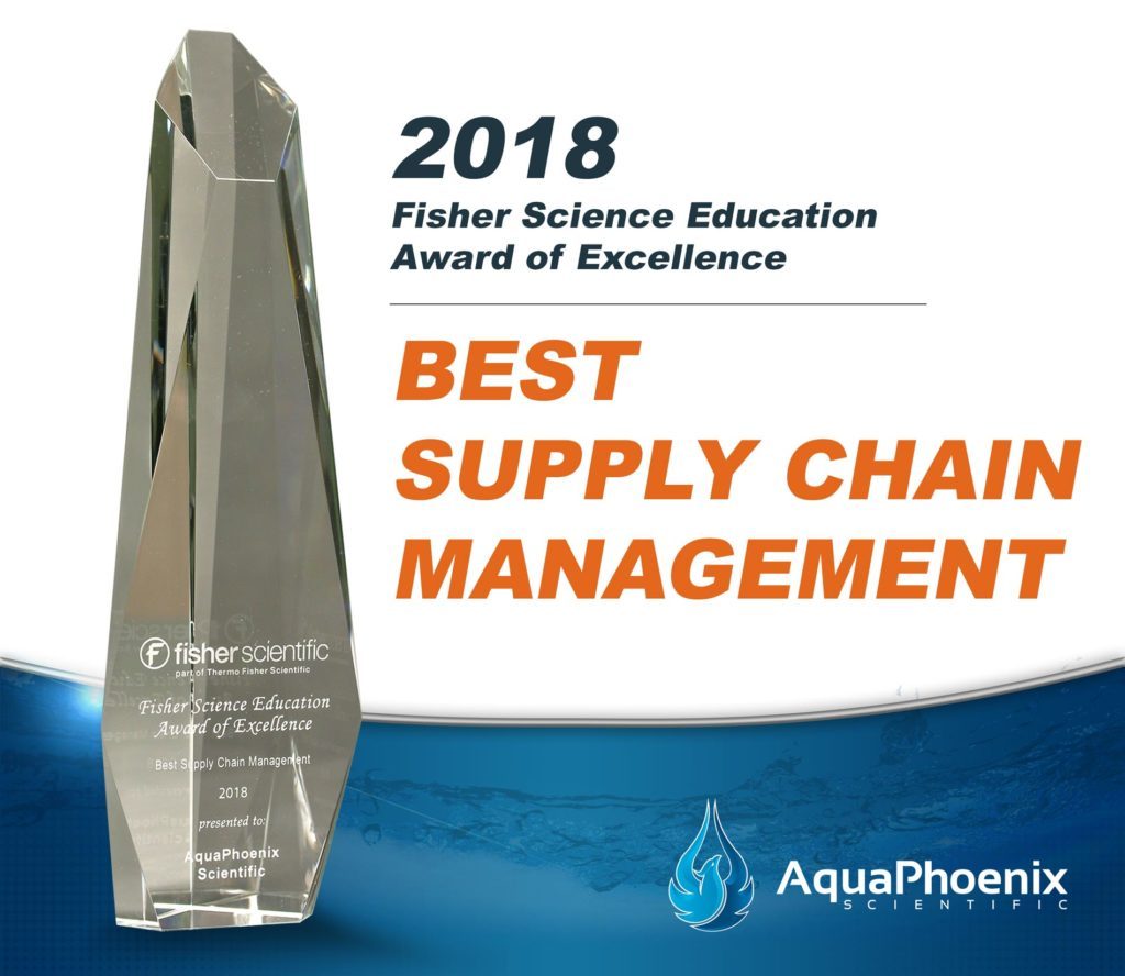 AquaPhoenix is the 2018 winner of the Fisher Science Education Award of Excellence for Best Supply Chain Management