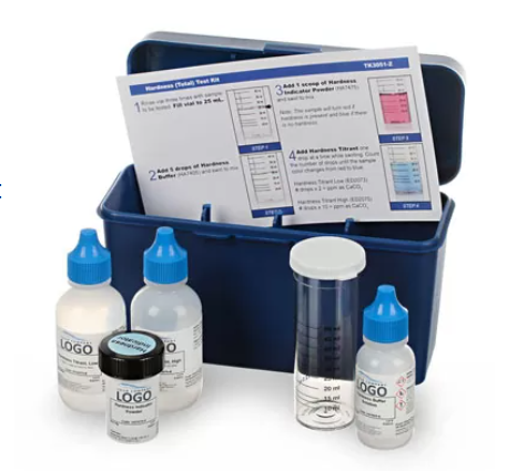 example of a custom labeled test kid from AquaPhoenix Scientific