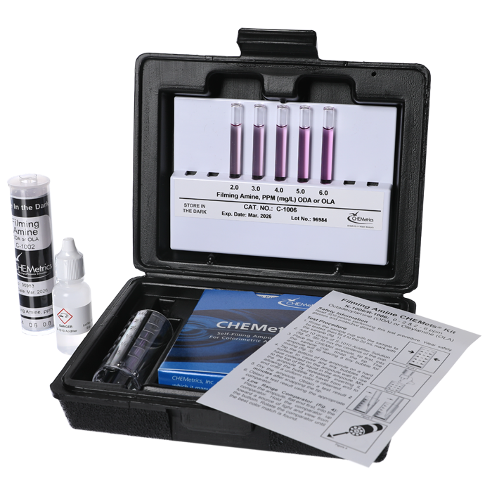 K-1006 Test Kit for Filming Amines and all of it's contents. 