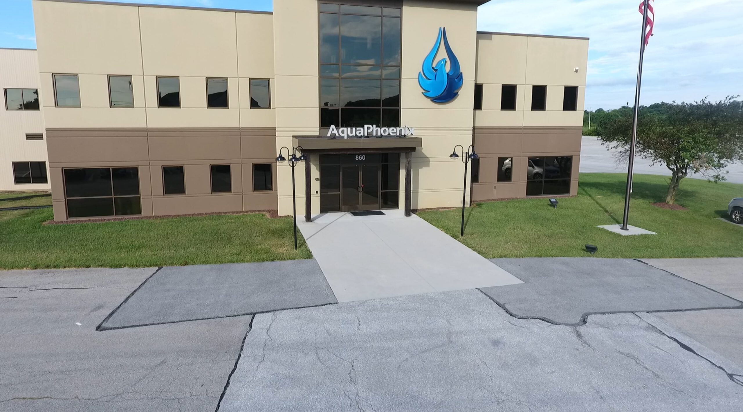 exterior view of the AquaPhoenix headquarters