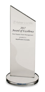 Fisher Science Education 2017 Award of Excellence for Best Supply Chain Management 