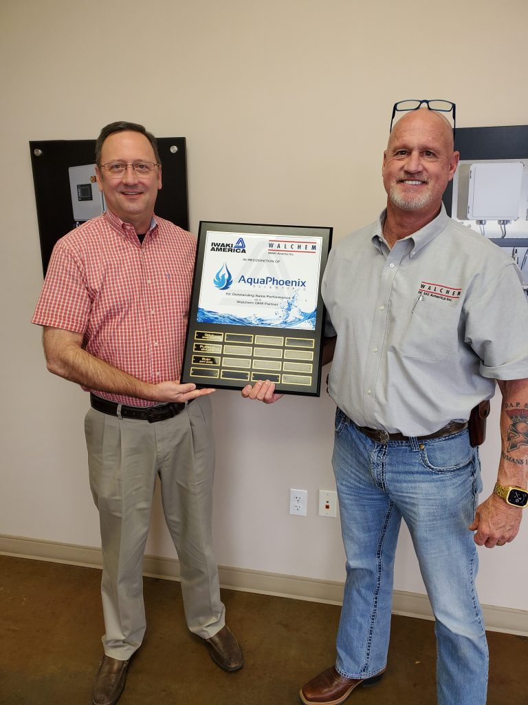 AquaPhoenix received the award for Outstanding Sales Performance as a Walchem OEM Partner