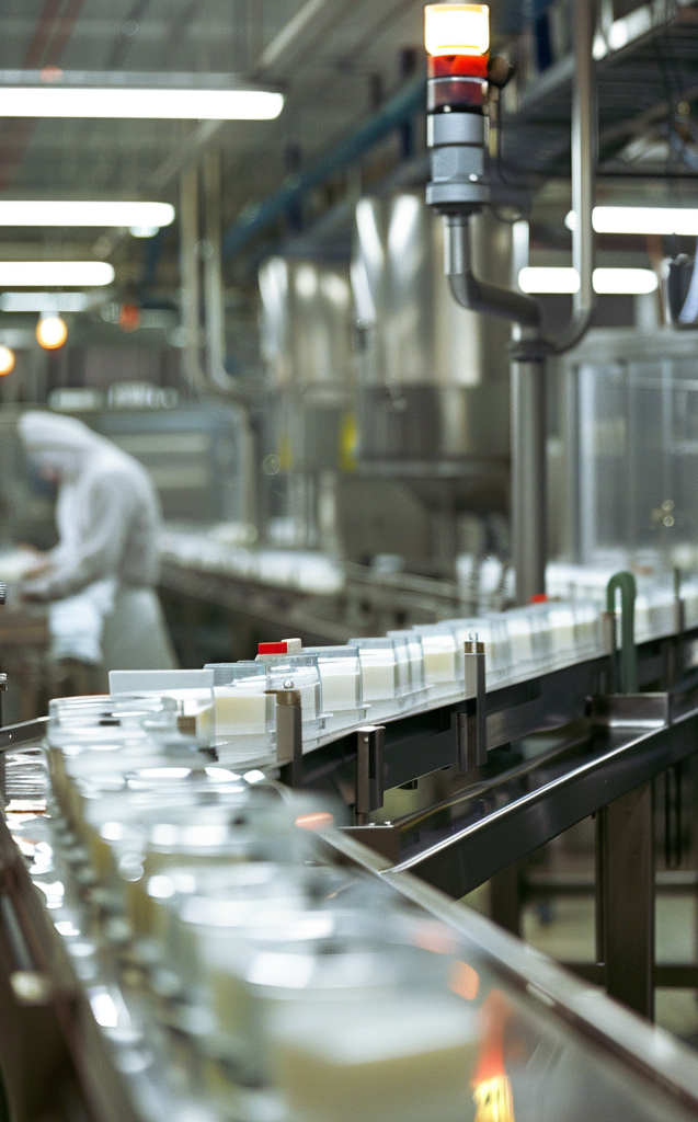 food packing plant line