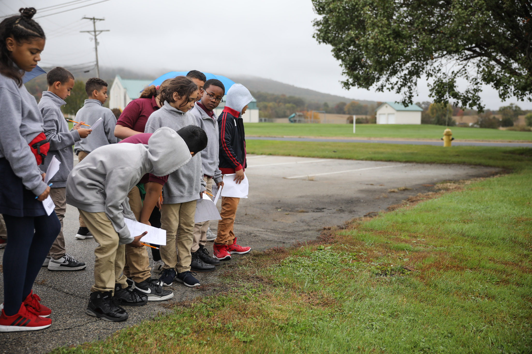 group of school students doing STEM activity at AquaPhoenix