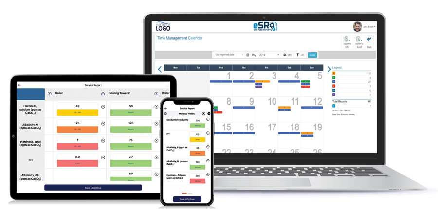 eSR and Aliquot being used on different devices