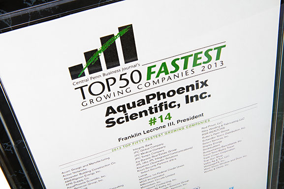 AquaPhoenix awarded the 14th position on the Top 50 Fastest Growing Companies by the Central Penn Business Journal