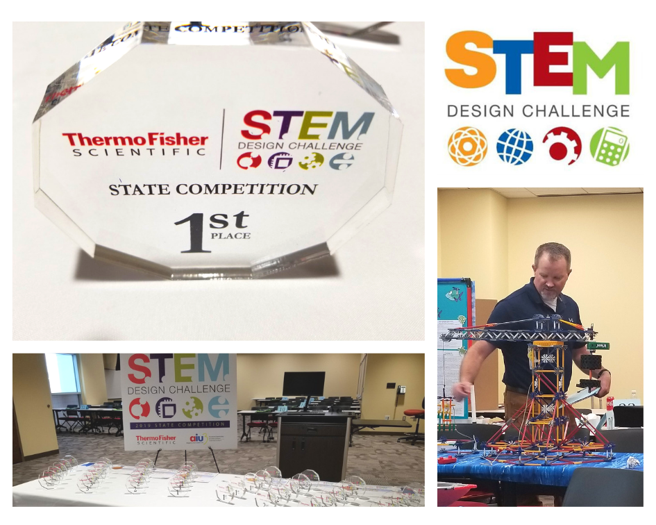 AquaPhoenix employee judging entries at the Thermo Fisher Scientific STEM Design Challenge 